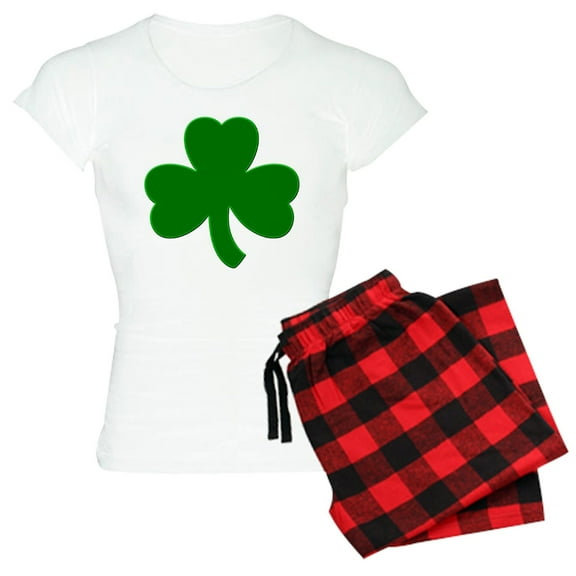 CafePress - Shamrock Ver6 Women's Light Pajamas - Women's Short Sleeve Print T-Shirt and Pants Light Cotton Pajama Set