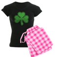 thumbnail image 1 of CafePress - Shamrock Women's Dark Pajamas - Women's Short Sleeve Print T-Shirt and Pants Dark Cotton Pajama Set, 1 of 7