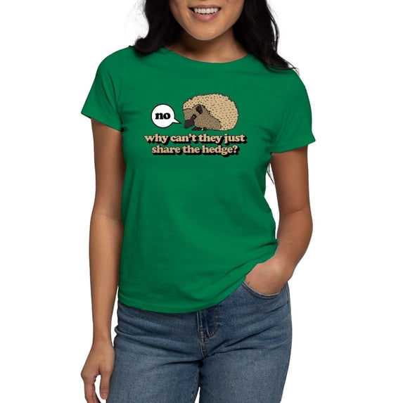 CafePress - Share The Hedge Women's Dark T Shirt - Women's Traditional Fit Dark T-Shirt