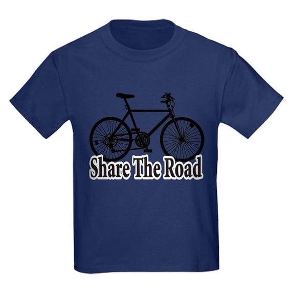 CafePress - Share The Road T Shirt - Dark T-Shirt Kids XS-XL