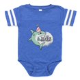thumbnail image 1 of CafePress - Shark Birthday - Cute Infant Baby Football Bodysuit, 1 of 3