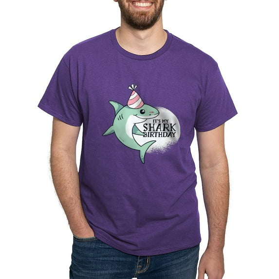 CafePress - Shark Birthday T Shirt - Men's Classic Graphic Cotton T-Shirt