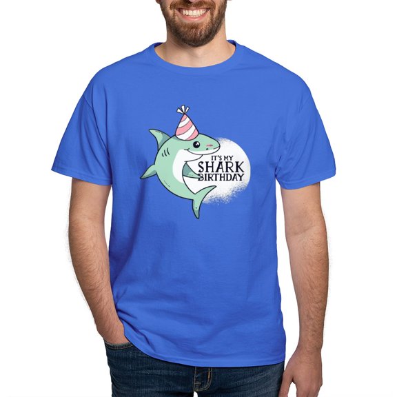 CafePress - Shark Birthday T Shirt - Men's Classic Graphic Cotton T-Shirt