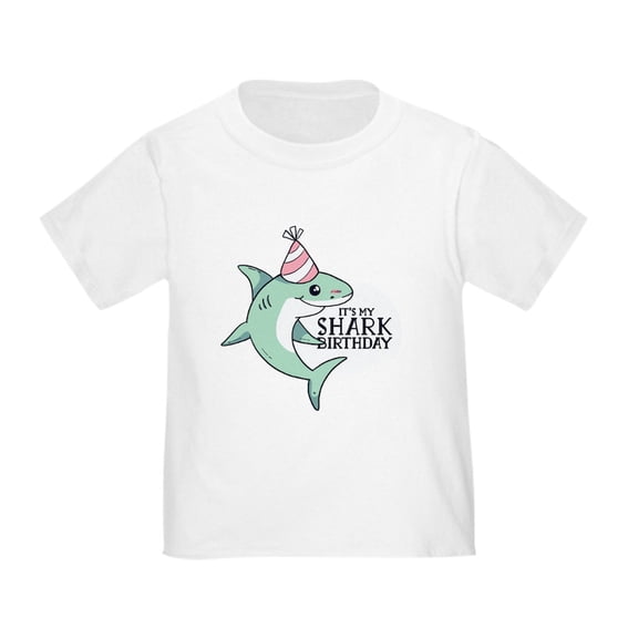 CafePress - Shark Birthday T Shirt - Cute Toddler T-Shirt, 100% Cotton