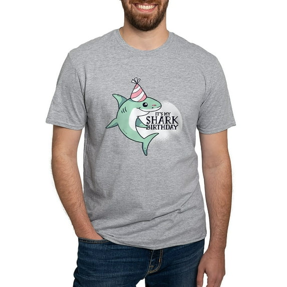 CafePress - Shark Birthday T Shirt - Fitted T-Shirt, Vintage Fit Soft Cotton Tee