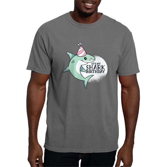 CafePress - Shark Birthday T Shirt - Mens Comfort Colors Shirt