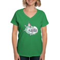 thumbnail image 1 of CafePress - Shark Birthday T Shirt - Women's V-Neck Dark T-Shirt, 1 of 4