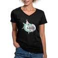 thumbnail image 1 of CafePress - Shark Birthday T Shirt - Women's V-Neck Dark T-Shirt, 1 of 4