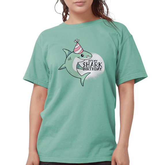 CafePress - Shark Birthday T Shirt - Womens Comfort Colors® Shirt
