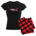 thumbnail image 1 of CafePress - Shark Diver Women's Dark Pajamas - Women's Short Sleeve Print T-Shirt and Pants Dark Cotton Pajama Set, 1 of 7