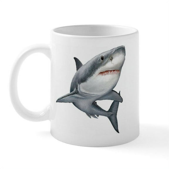 CafePress - Shark Mug - 11 oz Ceramic Mug - Novelty Coffee Tea Cup