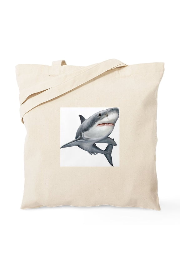 - Shark Tote Bag - Unisex Canvas Tote Bag, Beige, 1-Piece