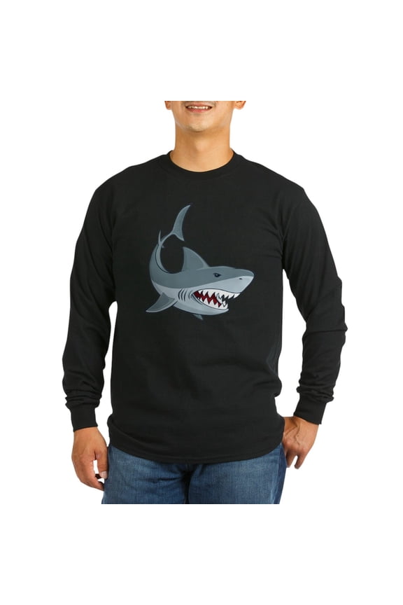 - Shark Week Long Sleeve T Shirt - Long Sleeve Dark T-Shirt
