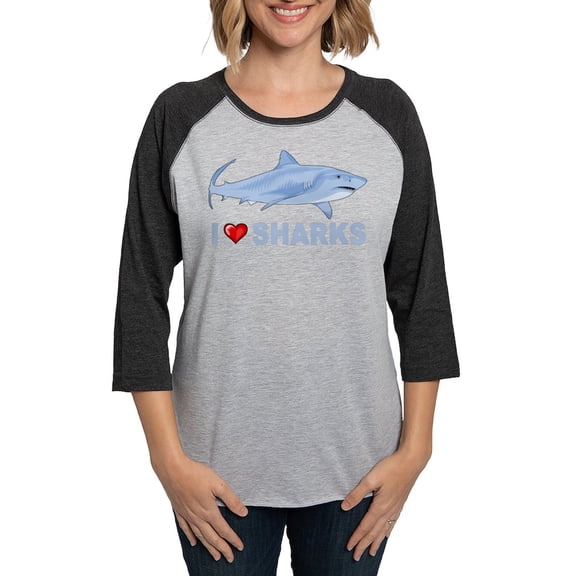 CafePress - Shark8 - Womens Baseball Tee