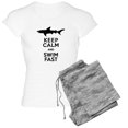 thumbnail image 1 of CafePress - Sharks! Keep Calm And Swim Fast Pajamas - Women's Light Pajamas, 1 of 4