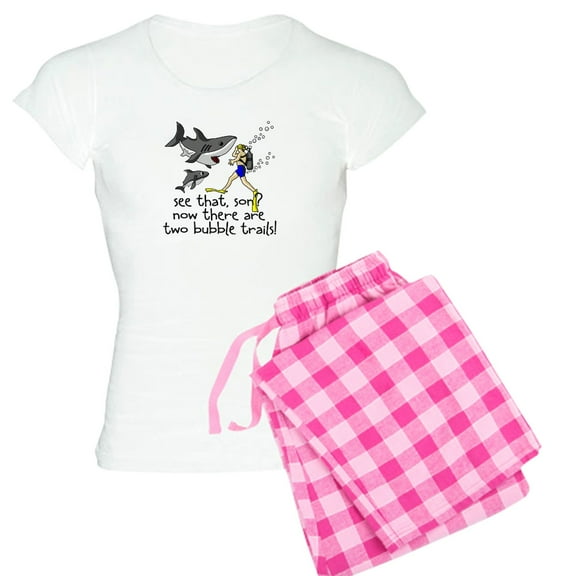 CafePress - Sharks Women's Light Pajamas - Women's Short Sleeve Print T-Shirt and Pants Light Cotton Pajama Set