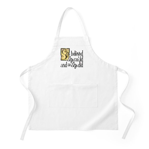 CafePress - She Believed She Could Light - Kitchen Apron with Pockets, Grilling Apron, Baking Apron