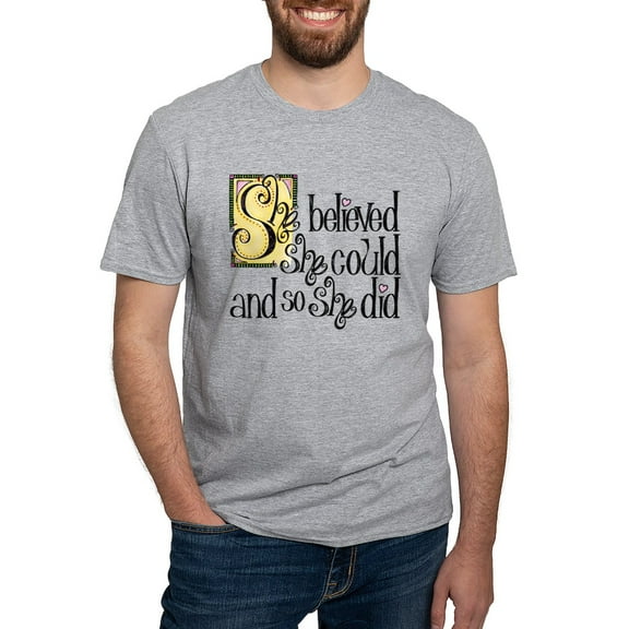 CafePress - She Believed She Could T Shirt - Fitted T-Shirt, Vintage Fit Soft Cotton Tee