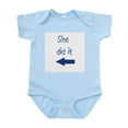 thumbnail image 1 of CafePress - She Did It Left Infant Bodysuit - Baby Light Bodysuit, Size Newborn - 24 Months, 1 of 4