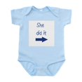 thumbnail image 1 of CafePress - She Did It Right Infant Bodysuit - Baby Light Bodysuit, Size Newborn - 24 Months, 1 of 4