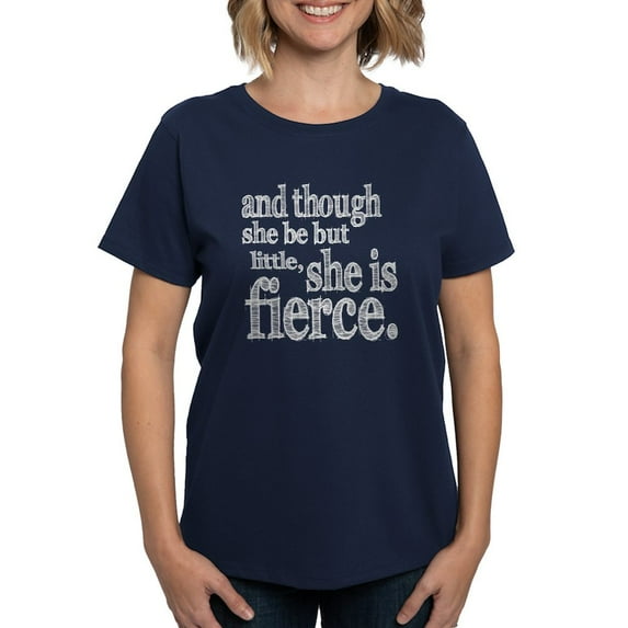 CafePress - She Is Fierce Shakespeare Women's Dark T Shirt - Women's Traditional Fit Dark T-Shirt