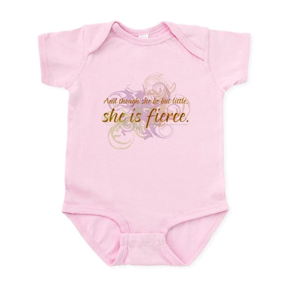 CafePress - She Is Fierce Swirl Infant Bodysuit - Baby Light Bodysuit, Size Newborn - 24 Months
