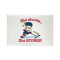 thumbnail image 1 of CafePress - She Scores Magnets - Rectangle Magnet, 2"x3" Refrigerator Magnet, 1 of 3