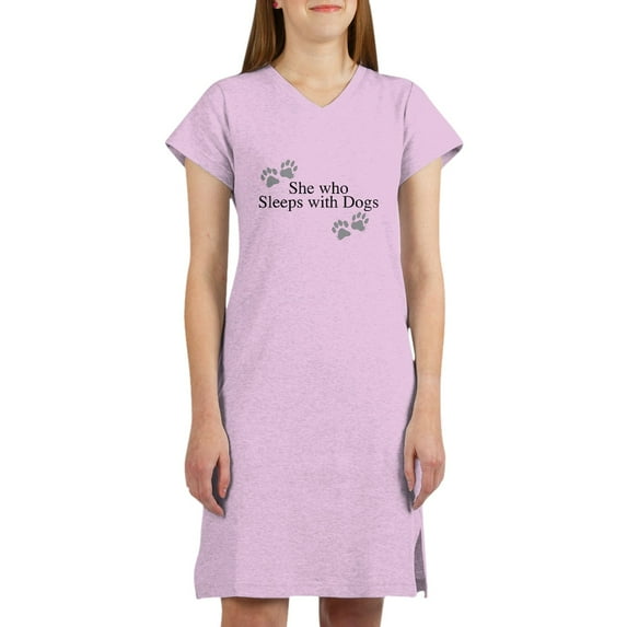 CafePress - She Who Sleeps With Dogs - Women's Nightshirt