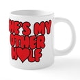 thumbnail image 1 of CafePress - She's My Other Half - 20 Oz White Ceramic Mega Mug, 1 of 5