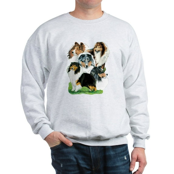 CafePress - Sheltie Group Sweatshirt - Crew Neck Sweatshirt