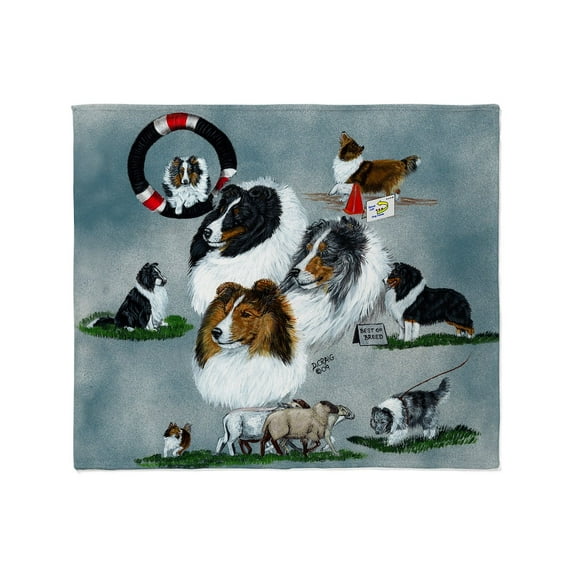 CafePress - Sheltie Versatility Throw Blanket - Soft Fleece Throw Blanket, 50"x60" for All Ages