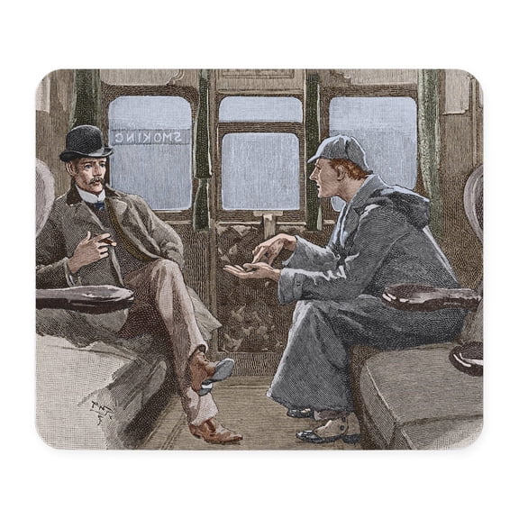CafePress - Sherlock Holmes And Dr. Watson Mousepad - Non-slip Rubber Mousepad, Gaming Mouse Pad