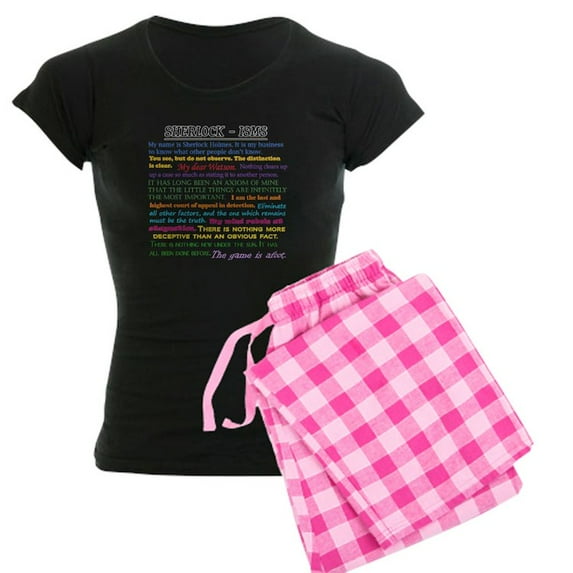 CafePress - Sherlock Isms Pajamas - Women's Dark Pajamas