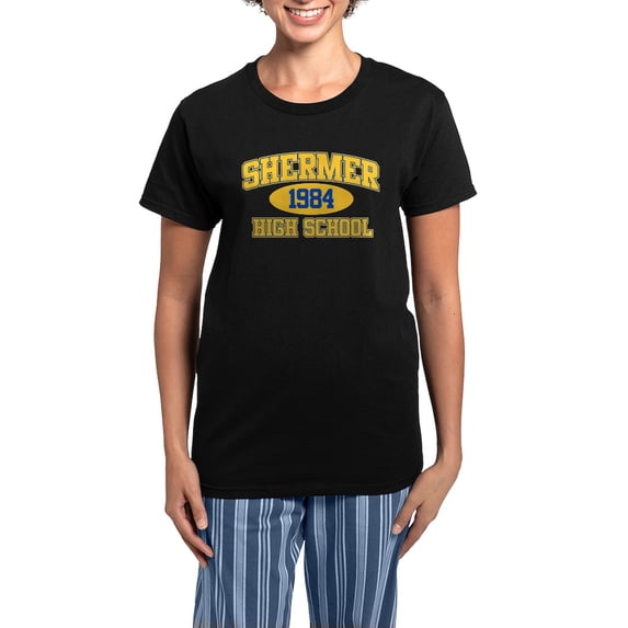 CafePress - Shermer High School Women's Dark Pajamas - Women's Short Sleeve Print T-Shirt and Pants Dark Cotton Pajama Set