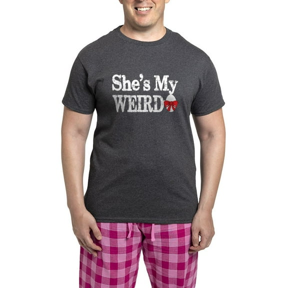 CafePress - Shes My Weirdo Couple Pajamas - Men's Loose Fit, Cotton - 2 Piece Pajama Set