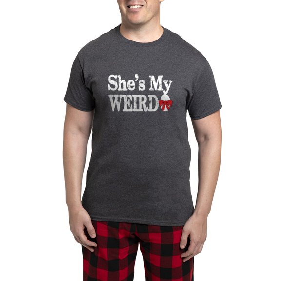 CafePress - Shes My Weirdo Couple Pajamas - Men's Loose Fit, Cotton - 2 Piece Pajama Set