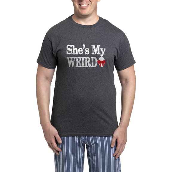 CafePress - Shes My Weirdo Couple Pajamas - Men's Loose Fit, Cotton - 2 Piece Pajama Set