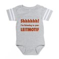 thumbnail image 1 of CafePress - Shh I'M Listening To Your Leitmotif Baby Footb - Cute Infant Baby Football Bodysuit, 1 of 3