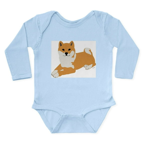 CafePress - Shiba_1 Body Suit - Long Sleeve Cotton Baby Bodysuit