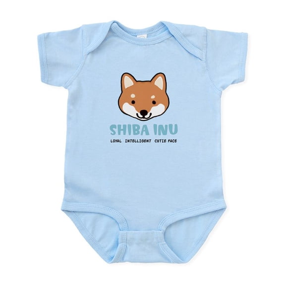CafePress - Shiba Inu Face Infant Bodysuit - Baby Light Bodysuit, Size Newborn - 24 Months