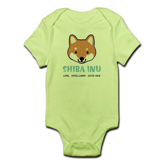 CafePress - Shiba Inu Face Infant Bodysuit - Baby Light Bodysuit