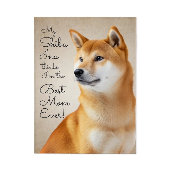 CafePress - Shiba Inu Mom - Large Plush Fleece Throw Blanket, 80" L x 60" W