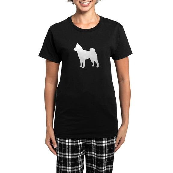CafePress - Shiba Inu Women's Dark Pajamas - Women's Short Sleeve Print T-Shirt and Pants Dark Cotton Pajama Set