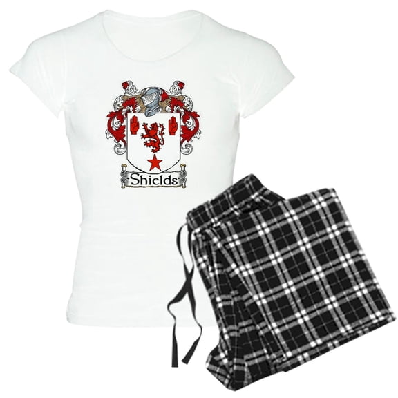 CafePress - Shields Coat Of Arms Women's Light Pajamas - Women's Short Sleeve Print T-Shirt and Pants Light Cotton Pajama Set