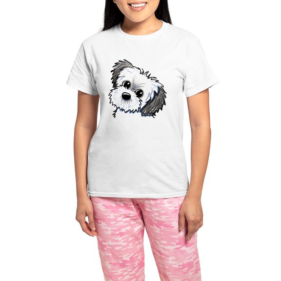 CafePress - Shih Tzu Sweetie Women's Light Pajamas - Women's Short Sleeve Print T-Shirt and Pants Light Cotton Pajama Set