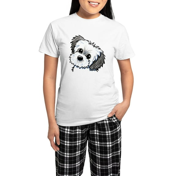 CafePress - Shih Tzu Sweetie Women's Light Pajamas - Women's Short Sleeve Print T-Shirt and Pants Light Cotton Pajama Set