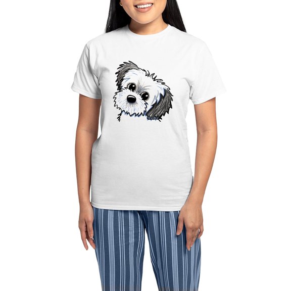 CafePress - Shih Tzu Sweetie Women's Light Pajamas - Women's Short Sleeve Print T-Shirt and Pants Light Cotton Pajama Set