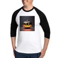 thumbnail image 1 of CafePress - Shiny Jack O' Lantern - Cotton Baseball Jersey, 3/4 Raglan Sleeve Shirt, 1 of 4