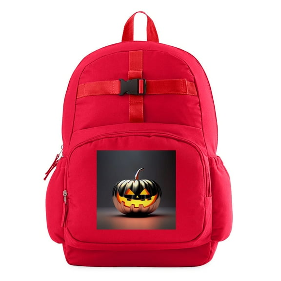 CafePress - Shiny Jack O' Lantern - Cute School Travel Backpack