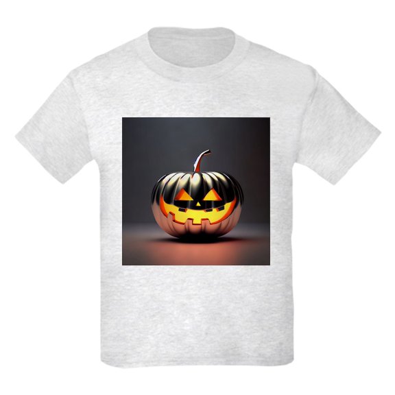 CafePress - Shiny Jack O' Lantern Kids T Shirt - Light Classic Kids Graphic, Short Sleeve T-Shirt, Sizes XS-XL